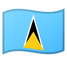 Wie Flagge: St. Lucia Emoji auf Google aussieht.