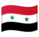 How Flag: Syria emoji looks on Google.