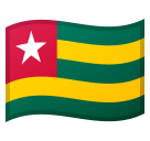 Hoe Vlag: Togo emoji eruit ziet op Google.