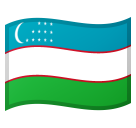 How Flag: Uzbekistan emoji looks on Google.