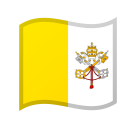 How Flag: Vatican City emoji looks on Google.