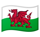 How Flag: Wales emoji looks on Google.