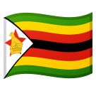 Cómo se ve el emoji Bandera: Zimbabue en Google.