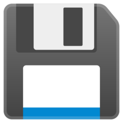 How Floppy Disk emoji looks on Google.