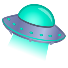 How Flying Saucer emoji looks on Google.