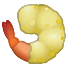 How Fried Shrimp emoji looks on Google.