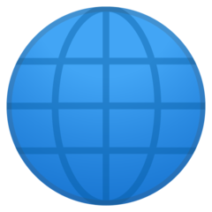 How Globe with Meridians emoji looks on Google.