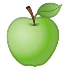 How Green Apple emoji looks on Google.