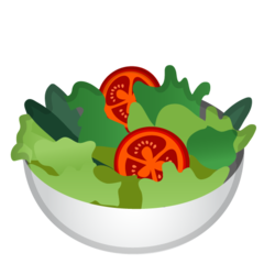 Hoe Groene salade emoji eruit ziet op Google.