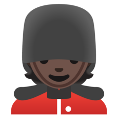 How Guard: Dark Skin Tone emoji looks on Google.