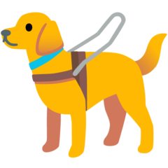 How Guide Dog emoji looks on Google.