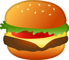 Wie Hamburger Emoji auf Google aussieht.