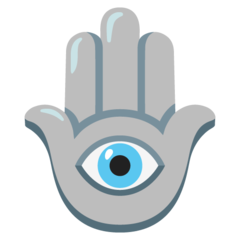 Wie Hamsa Emoji auf Google aussieht.