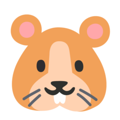 Hamster emojisi Google üzerinde nasıl görünüyor.