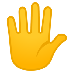 How Hand with Fingers Splayed emoji looks on Google.