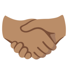 How Handshake: Medium Skin Tone emoji looks on Google.