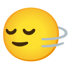 How Head Shaking Horizontally emoji looks on Google.