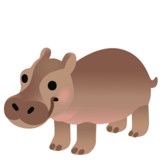 How Hippopotamus emoji looks on Google.