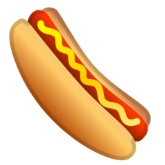 How Hot Dog emoji looks on Google.