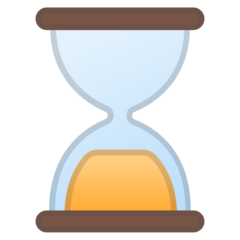 How Hourglass Done emoji looks on Google.