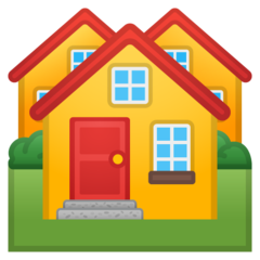 How Houses emoji looks on Google.