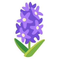 How Hyacinth emoji looks on Google.