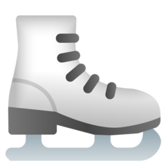 Como o emoji do Patins de gelo é exibido no Google.