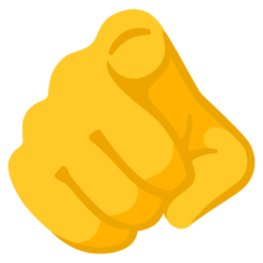 pointing hand emoji