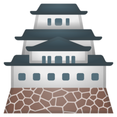 How Japanese Castle emoji looks on Google.