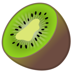 Cómo se ve el emoji Kiwi en Google.