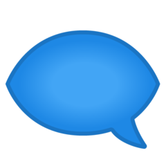 How Left Speech Bubble emoji looks on Google.