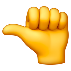 Google에서Leftwards Thumb Sign그림 이모티콘이 어떻게 보이는지.