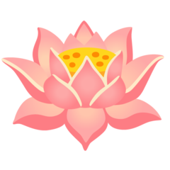 Hoe Lotus emoji eruit ziet op Google.