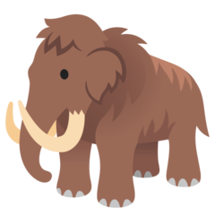 Hvordan Mammut emoji ser ud på Google.