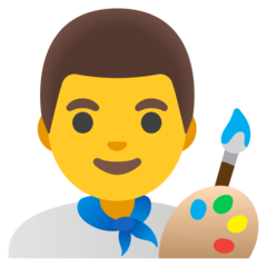 Come Artista uomo emoji appare su Google.