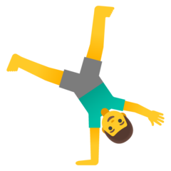 How Man Cartwheeling emoji looks on Google.