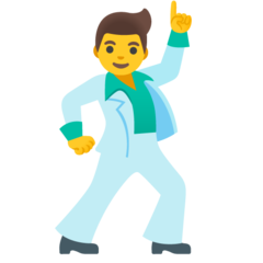 How Man Dancing emoji looks on Google.