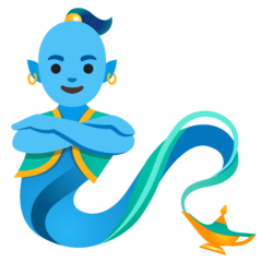 How Man Genie emoji looks on Google.