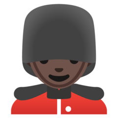 How Man Guard: Dark Skin Tone emoji looks on Google.