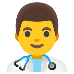 How Man Health Worker emoji looks on Google.