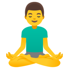 How Man in Lotus Position emoji looks on Google.