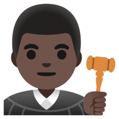 How Man Judge: Dark Skin Tone emoji looks on Google.