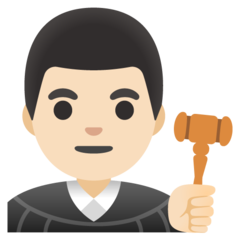 How Man Judge: Light Skin Tone emoji looks on Google.