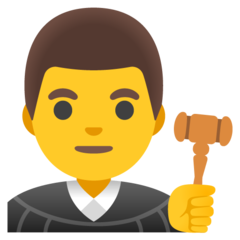 Como o emoji do Juiz é exibido no Google.