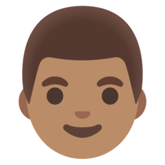 How Man: Medium Skin Tone emoji looks on Google.