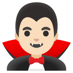 Come Vampiro uomo: carnagione chiara emoji appare su Google.