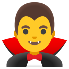 A quoi ressemblent les emoji Vampire homme sur Google.