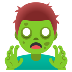 How Man Zombie emoji looks on Google.