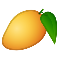 Hvordan Mango emoji ser ut på Google.