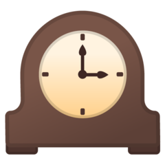 How Mantelpiece Clock emoji looks on Google.